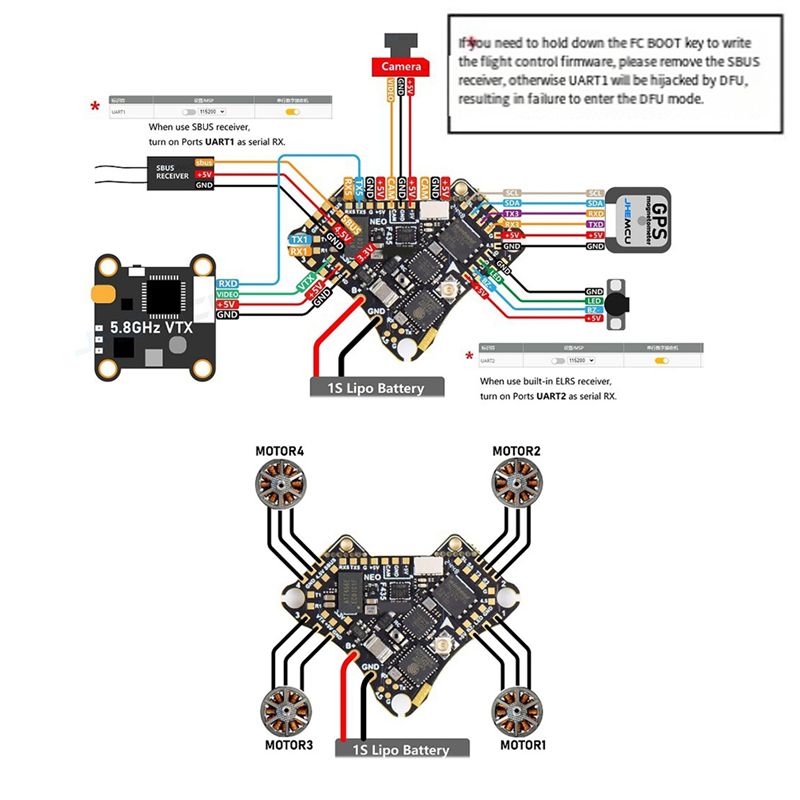 FBIL-F435 NEO 1S AIO Vluchtcon - Drone Esc recensie en prijs