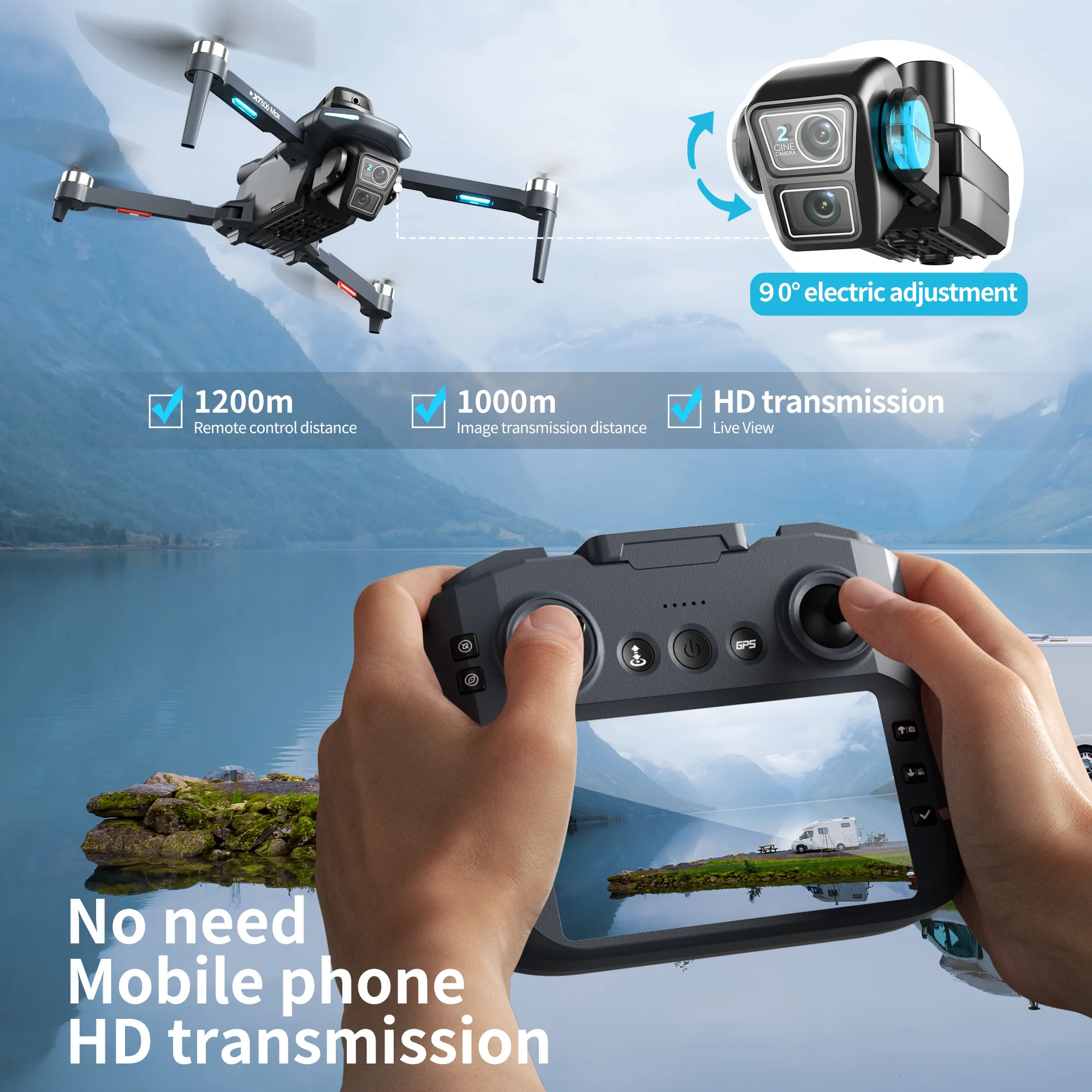 Originele XT606 Drone Professi - Drone Gps Mount recensie en prijs